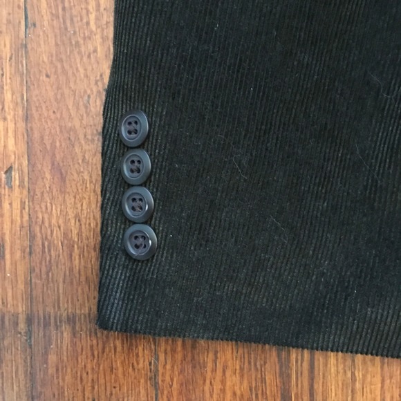 Alan Flusser Corduroy Men's Blazer Size 44R Sports Coat‎ Jacket Dark Green/Brown - Picture 9 of 12